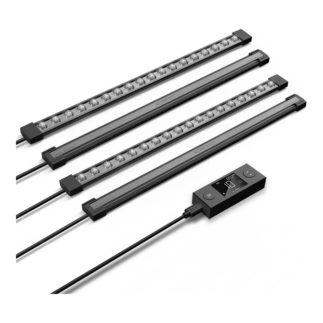 AC Infinity IONBEAM S16 16-inch LED grow light bars, set of 4 with controller, Samsung LM301H EVO diodes
