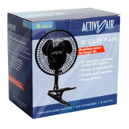 Active Air 6 inch Clip Fan Black box