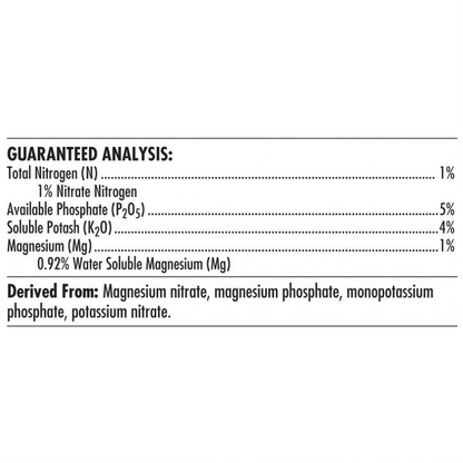 Advanced Nutrients OverDrive guaranteed analysis