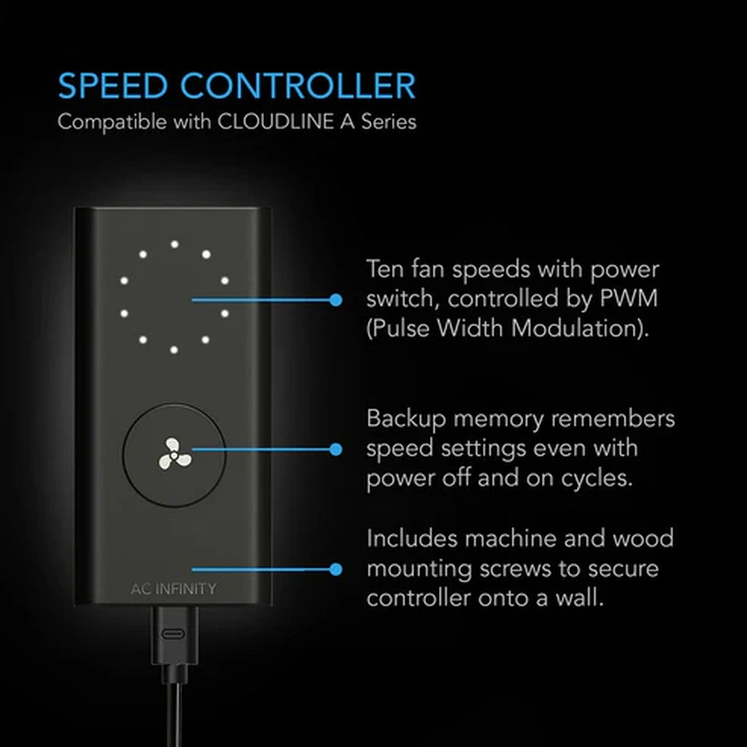 Air Filtration Kit 6in Inline Fan With Speed Controller