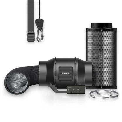 Air Filtration Kit 6in Inline Fan With Speed Controller, Carbon Filter & Ducting Combo Speed Main Image
