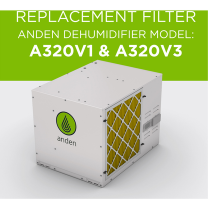 Anden 5813 Replacement Filter for Anden Dehumidifier Model A320V1, A320V3