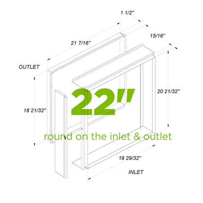 Anden Duct Kit for Model A320V1 & A320V3 dimensions