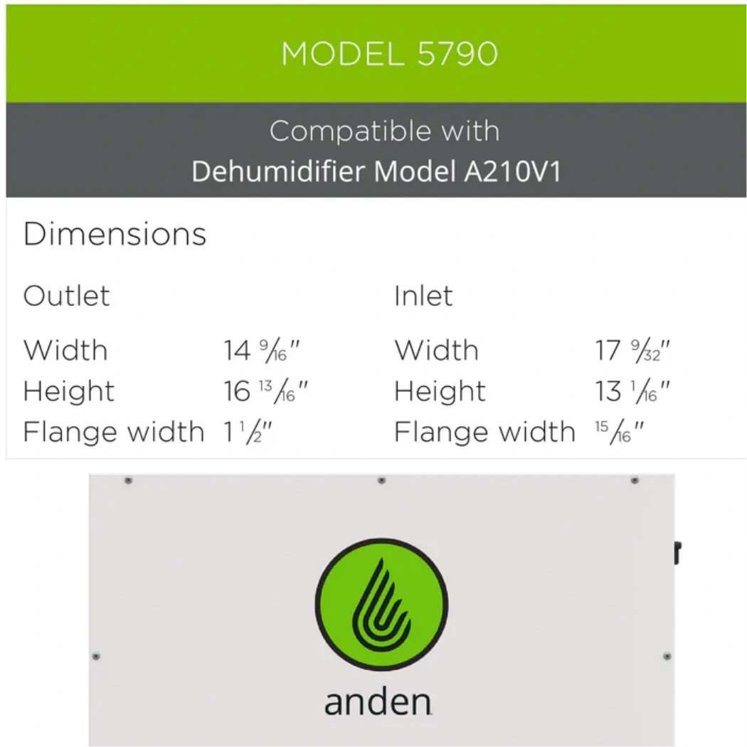 Anden Round Duct Kit for A210V1 specs
