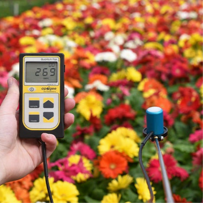 Apogee PAR PPFD Quantum Meter and Sensor MQ-500 over canopy