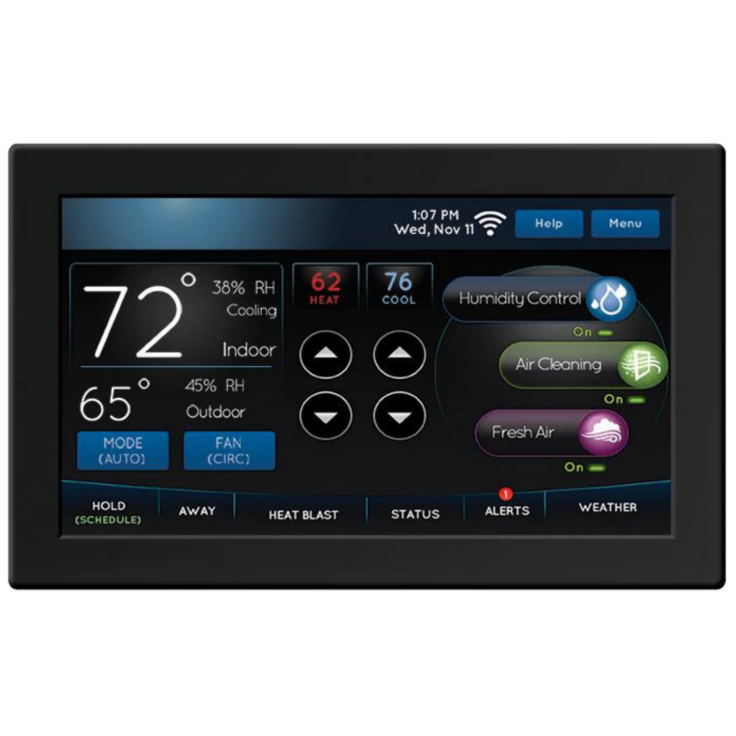 Aprilaire Color Touchscreen IAQ Thermostat main image