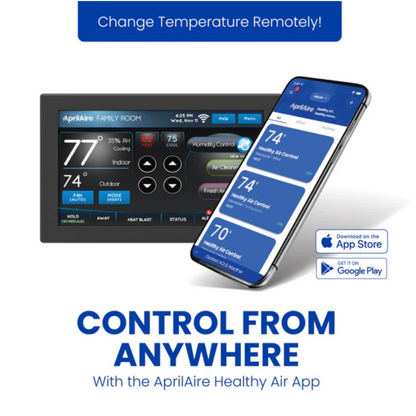 Aprilaire Color Touchscreen Wi-Fi Automation IAQ Thermostat app