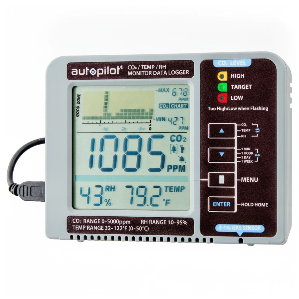 Autopilot Desktop CO2 Monitor side view