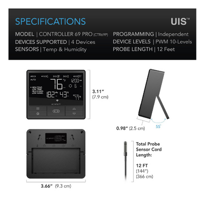 CONTROLLER 69 PRO Independent Programs for Four Devices specifications