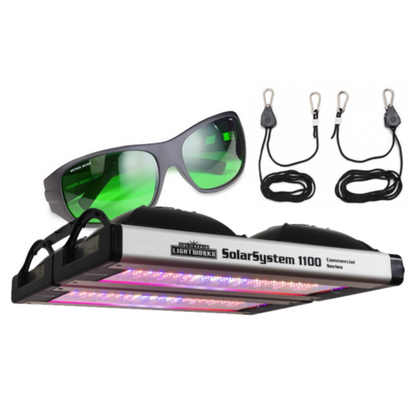 California LightWorks SolarSystem 1100 LED Grow Light whats in the box