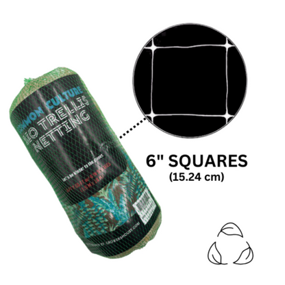 Common Culture Bio Trellis Netting Bulk Roll 5 ft x 60 ft with 6in Squares