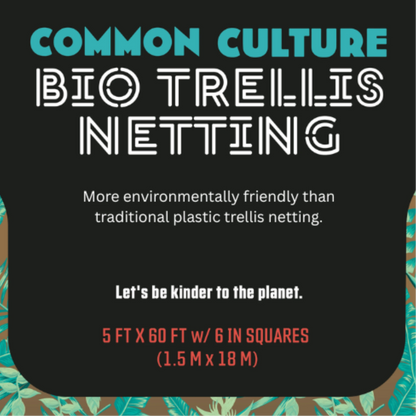 Common Culture Bio Trellis Netting Bulk Roll 5 ft x 60 ft w_ 6in Squares - Label