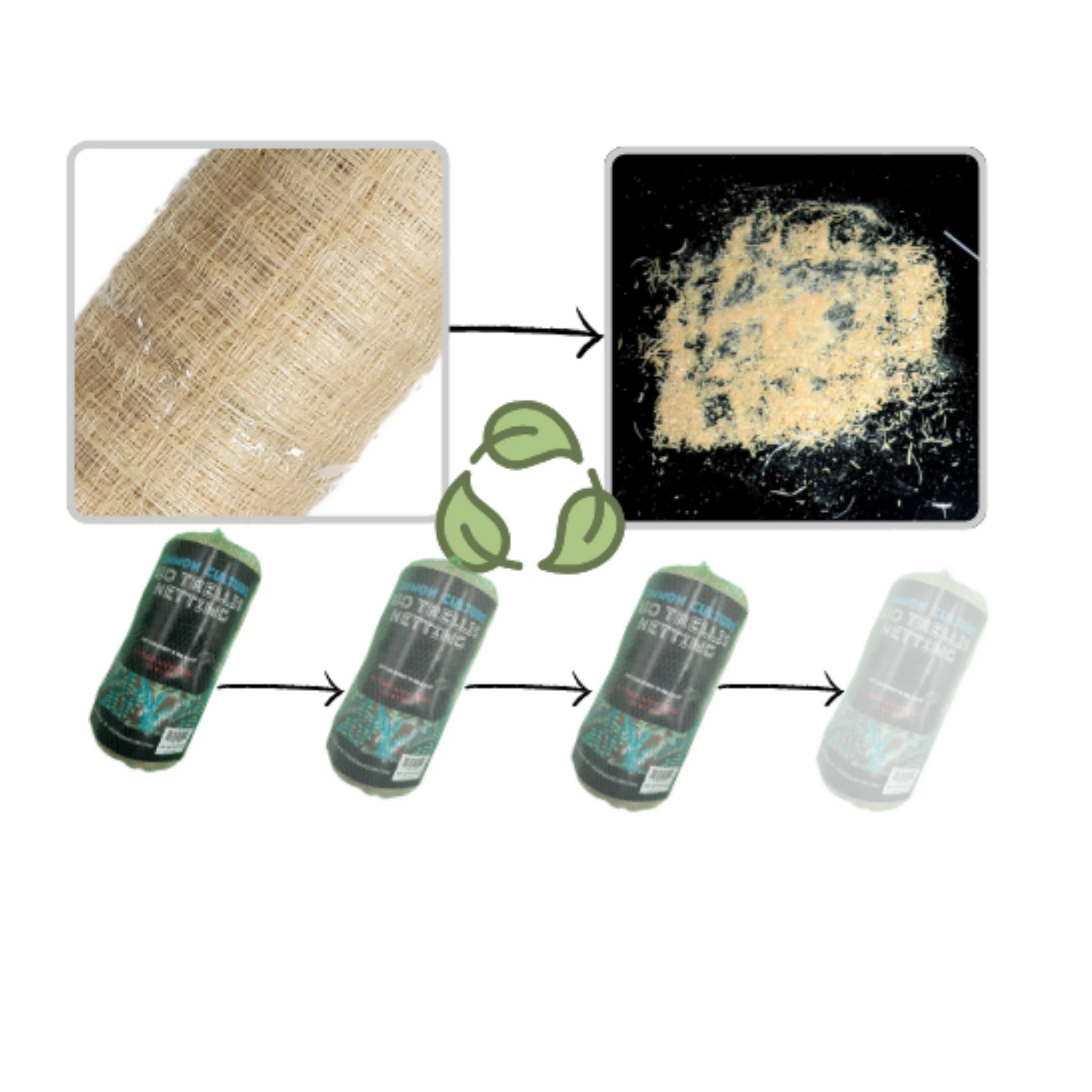 Common Culture Bio Trellis Netting Bulk Roll 5 ft x 60 ft w_ 6in Squares Biodegrades in 3-5 Years