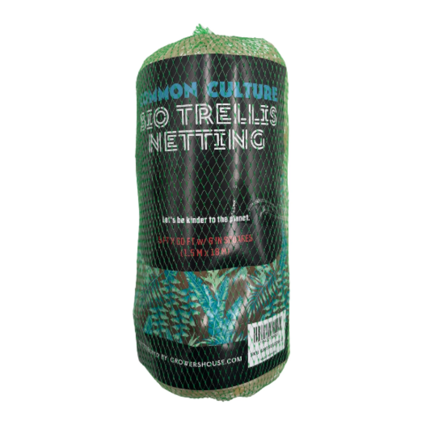 Common Culture Bio Trellis Netting Bulk Roll 5 ft x 60 ft with 6in Squares main image