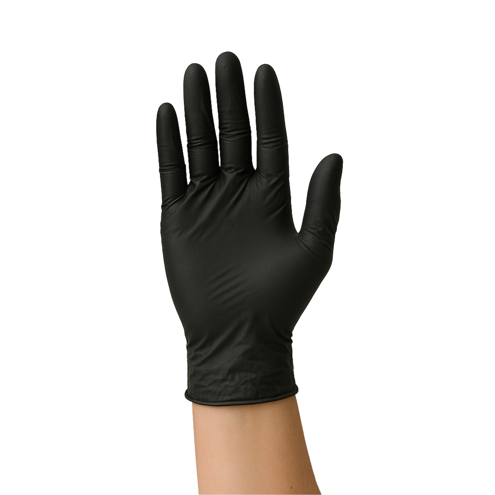Common Culture Black Nitrile glove put on