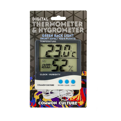 Common Culture Large Display Thermometer & Hygrometer package