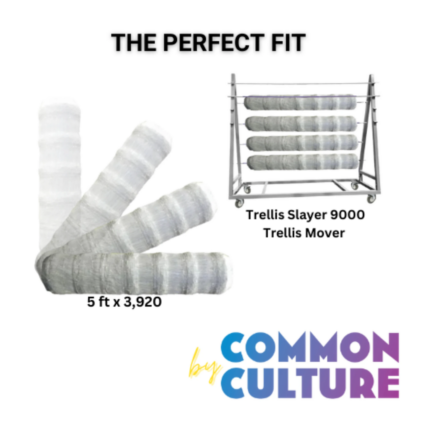 Common Culture Plastic Trellis Netting Bulk Roll 5 ft x 3,920 ft perfect fit