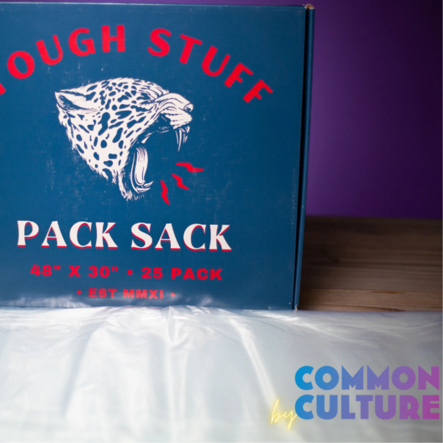 Common Culture Tough Stuff Pack Sack 48_ X 30_ - 25 Pack (Bin Liner) Behind Bags