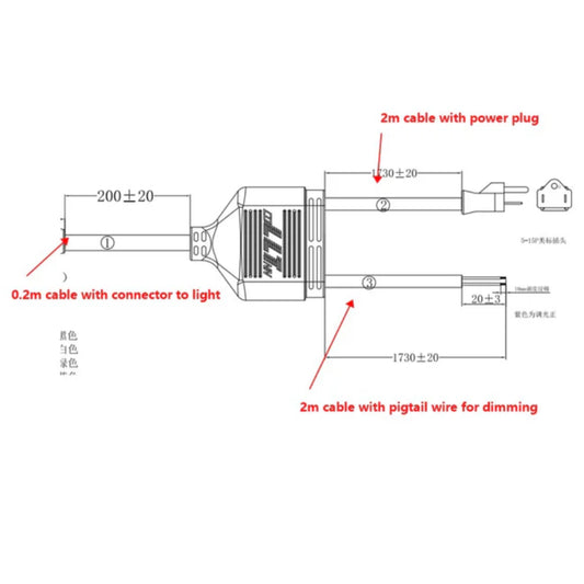 CraftFarmer 240v dimmable power cord diagram