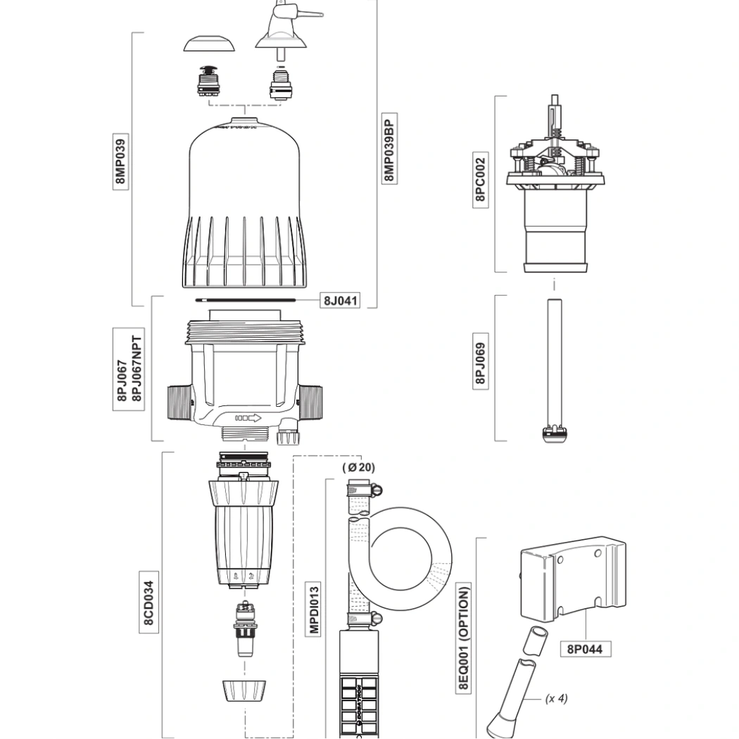 Dosatron 8CD034VF with the whole diagram