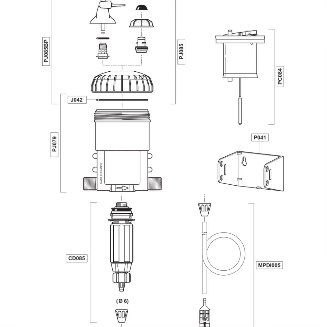 Dosatron COMPLETE INJECTION STEM ASSY FOR D25RE1500 - HV parts