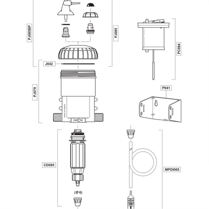 Dosatron COMPLETE INJECTION STEM ASSY FOR D25RE1500 - HV parts