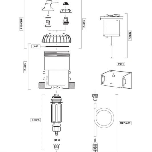 Dosatron COMPLETE INJECTION STEM ASSY FOR D25RE1500 - HV parts