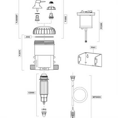 Dosatron COMPLETE INJECTION STEM ASSY FOR D25RE09 VF parts