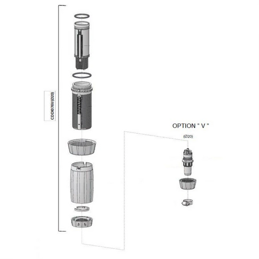Dosatron INJECTION STEM ASSY FOR D14MZ10VVF VISCOUS/ VF