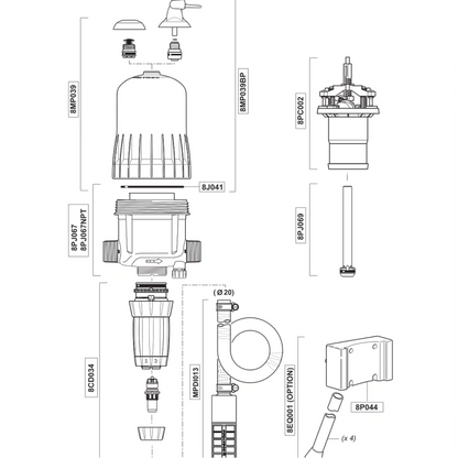 Dosatron PLUNGER ASSEMBLY FOR D8RE5AF parts