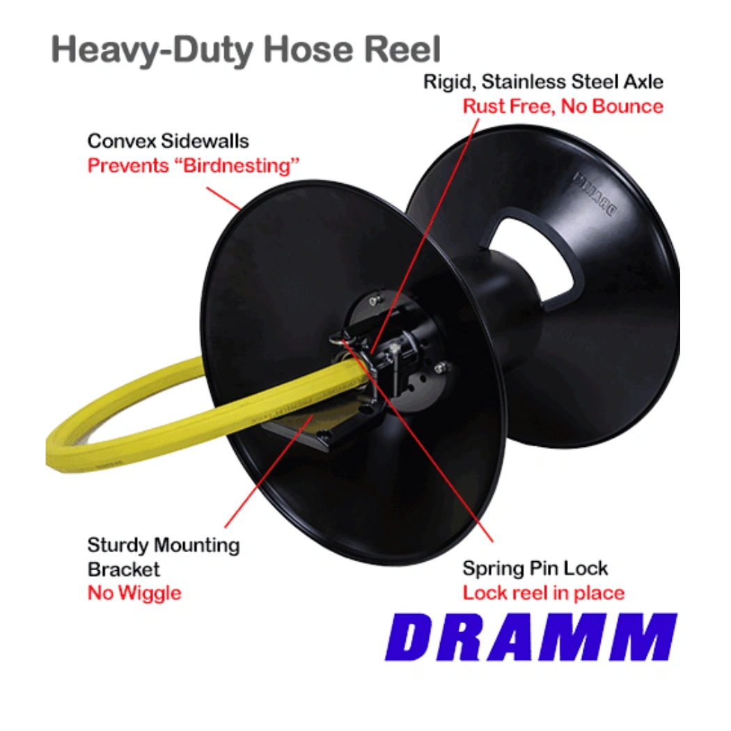 Dramm Heavy Duty Hose Reel parts left side