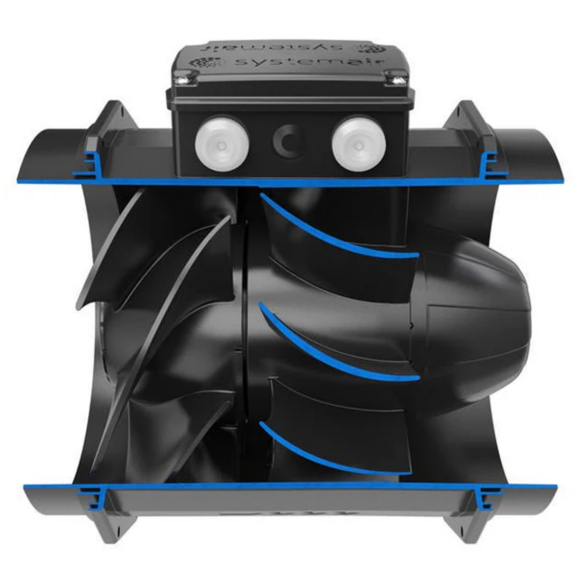 Fantech Revolution Stratos Mixed Flow Inline Fan 8 in - 647 CFM side view