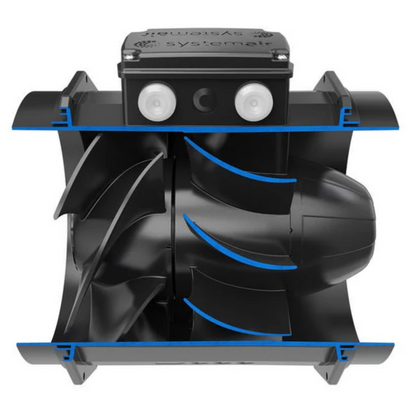 Fantech Revolution Stratos Mixed Flow Inline Fan 8 in - 647 CFM side view