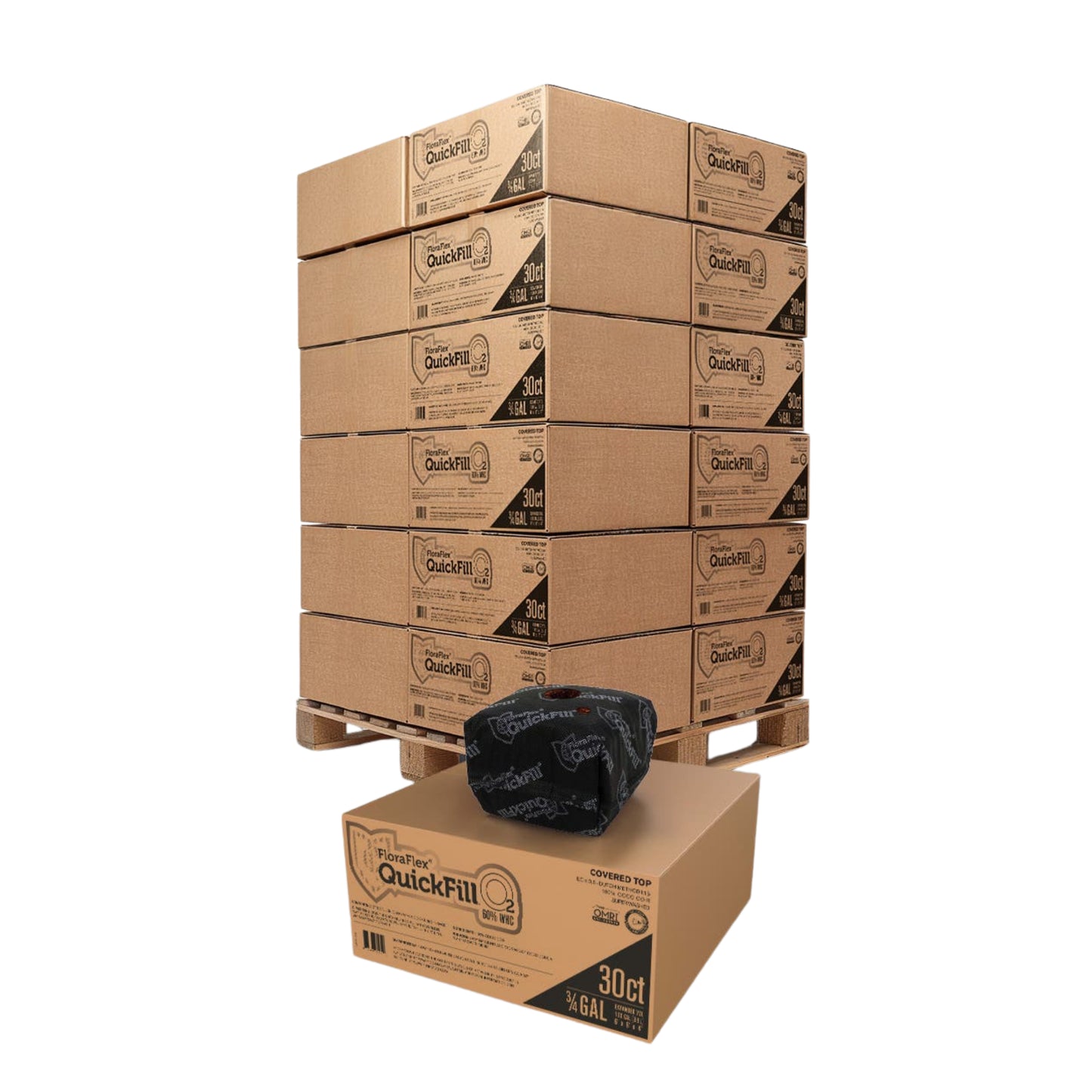 FloraFlex 3_4 Gal Quickfill O2 Closed Top case of 30