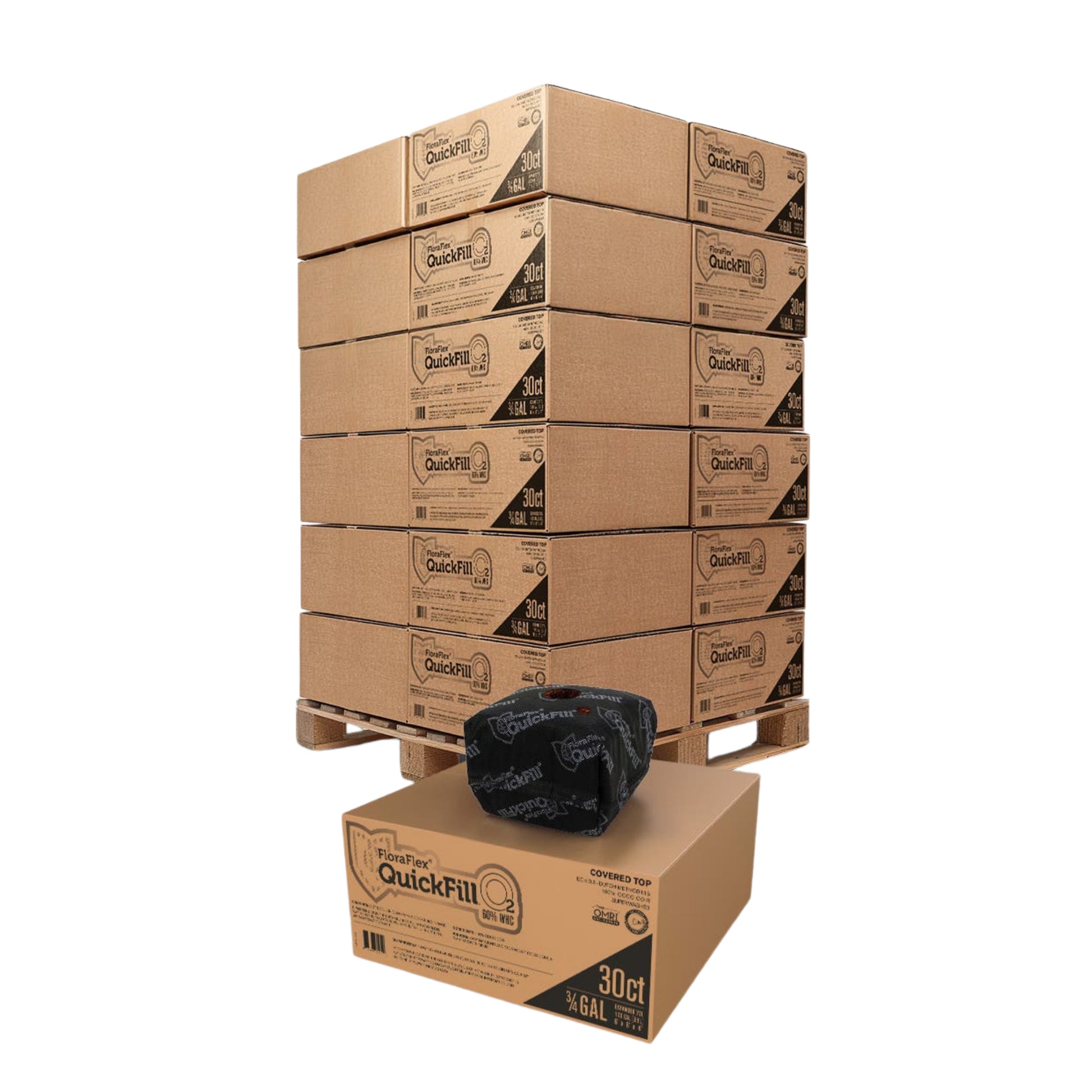 FloraFlex 3_4 Gal Quickfill O2 Closed Top case of 30