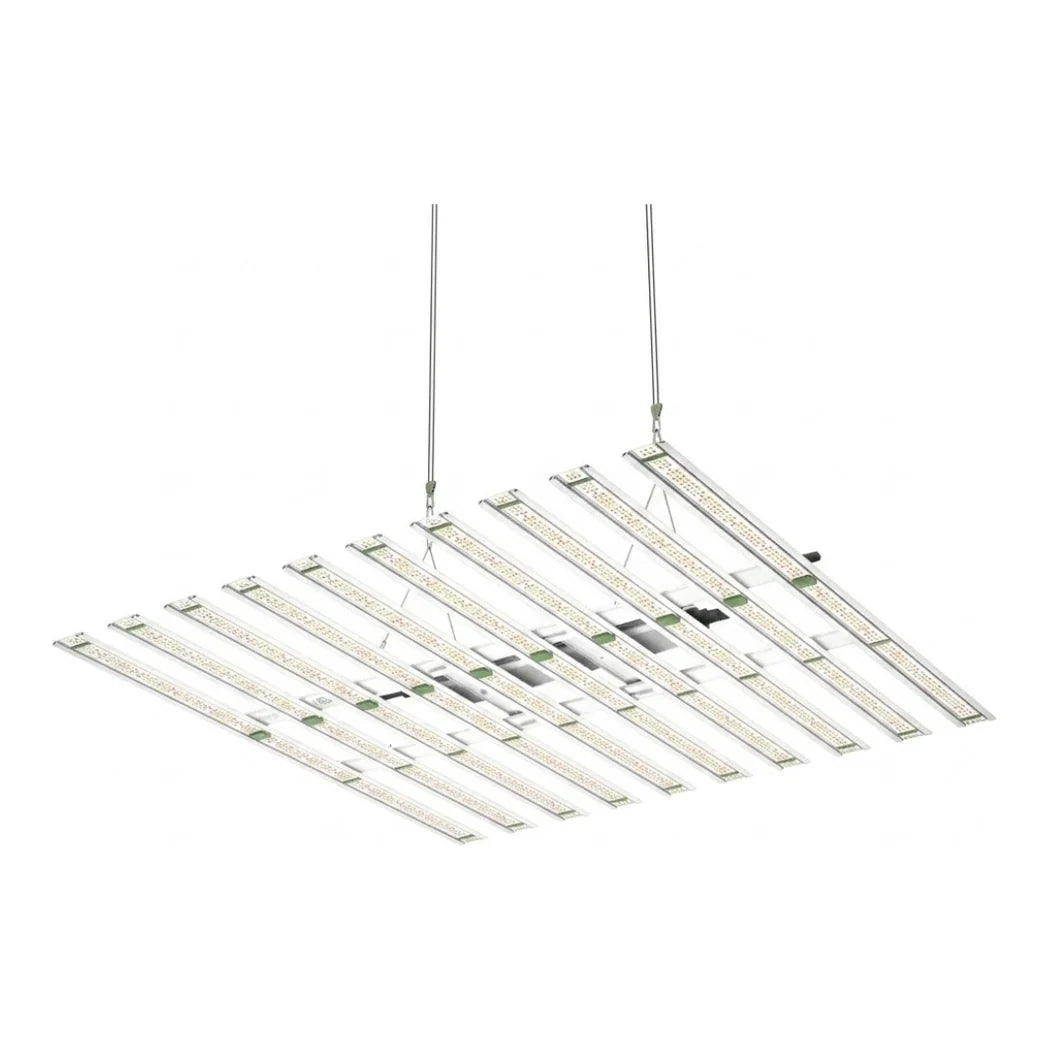 FloraFlex 900W full spectrum LED grow light, 10-bar fixture with hanging kit
