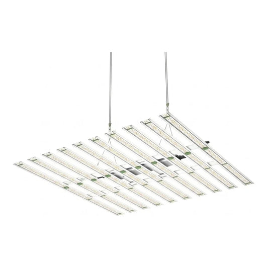 FloraFlex 900W full spectrum LED grow light, 10-bar fixture with hanging kit