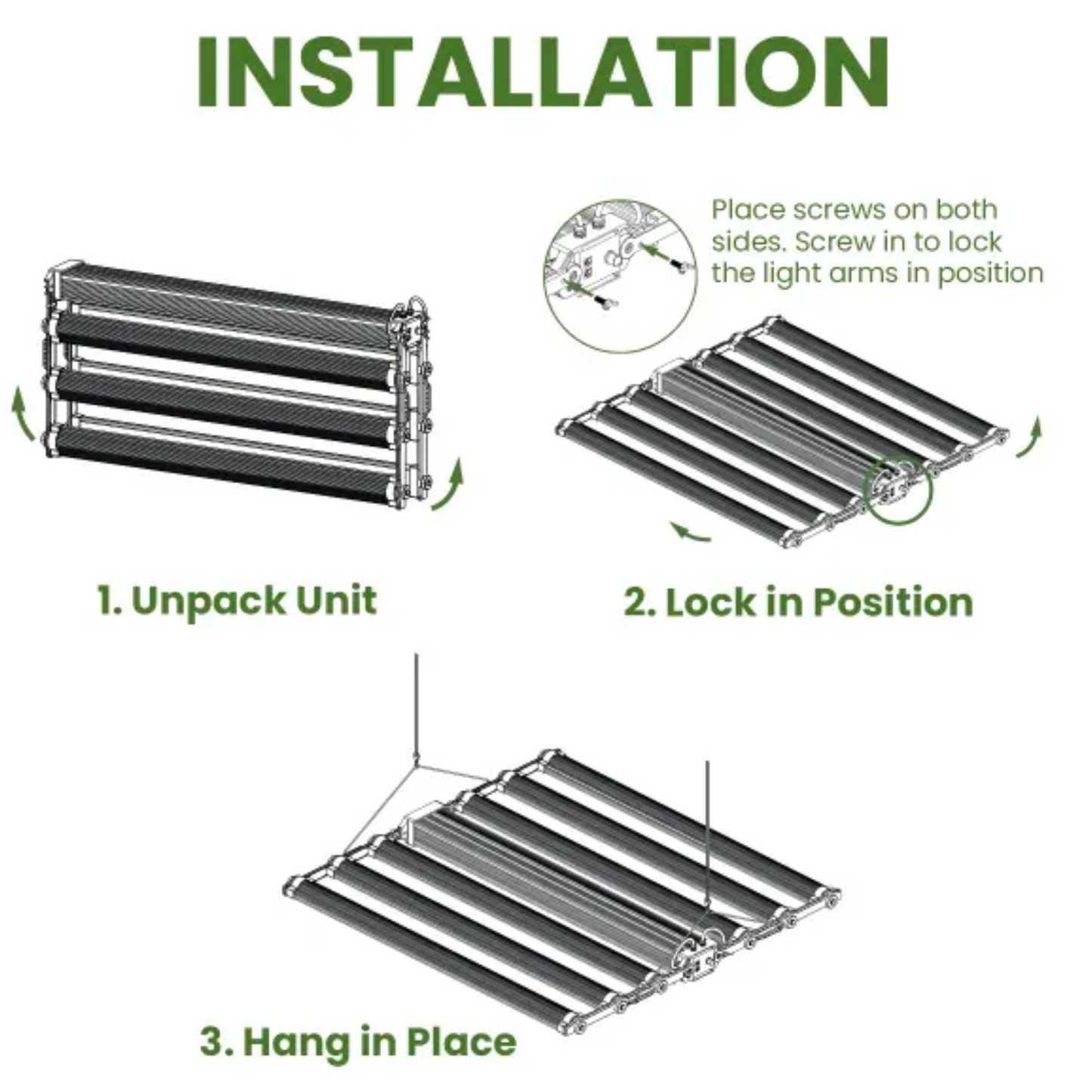 FloraFlex DLC 1200W 6-BAR installation