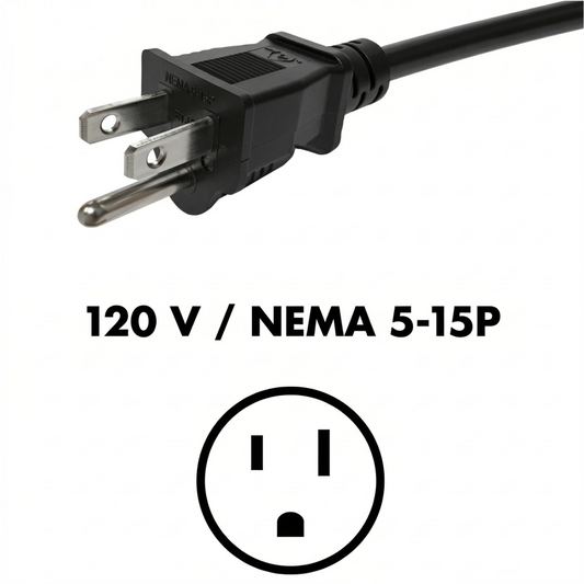 Fluence AC Cord 6' NEMA 5-15P Threaded Connector