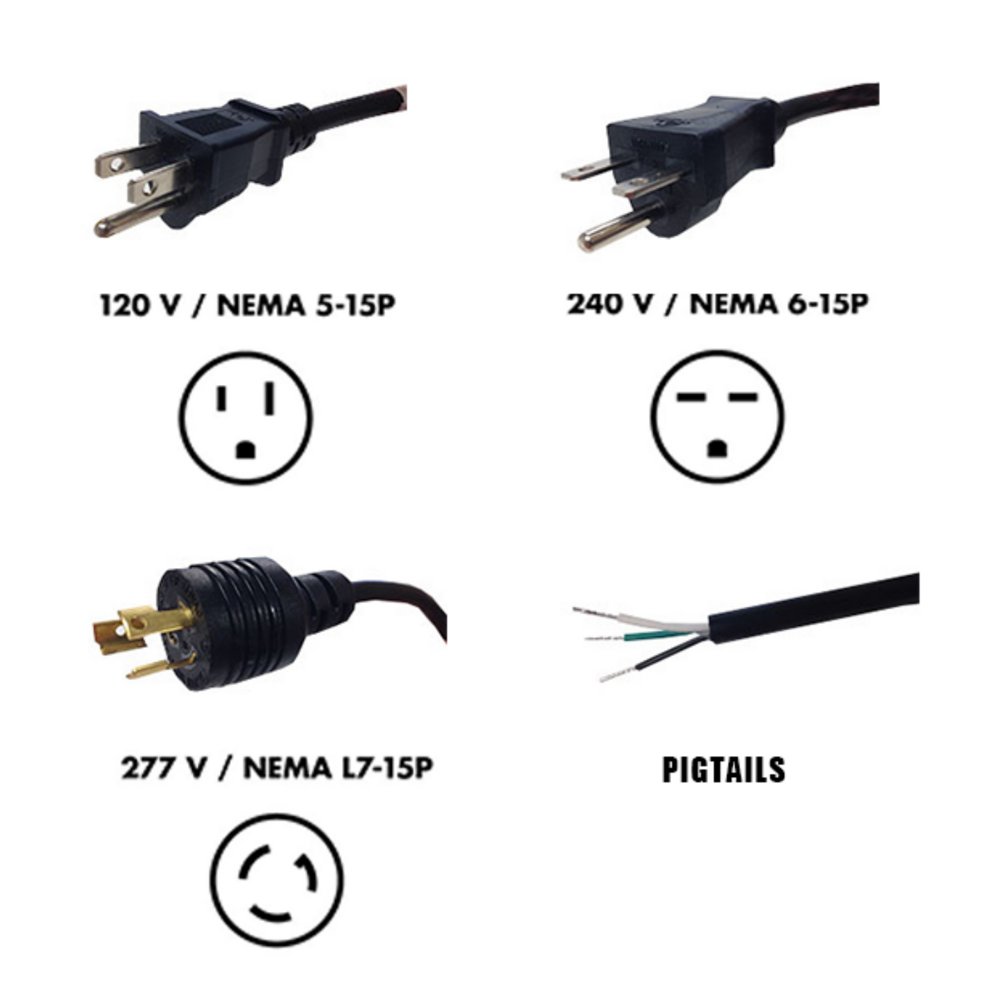 Fluence SPYDR optional plug types