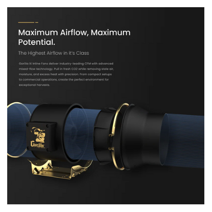 GXi 8 - Wireless Intelligent Inline Fan maximu airflow