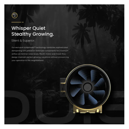 GXi 8 - Wireless Intelligent Inline Fan quiet stealthy growing