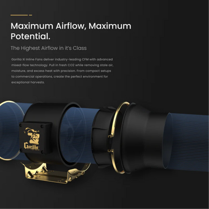 GXi 8 - Wireless Intelligent Inline Fan maximum airflow