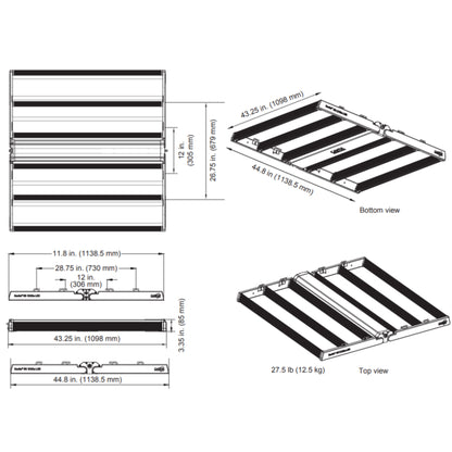 Gavita RS 1900e LED Grow Light 208-480 Volt dimensions