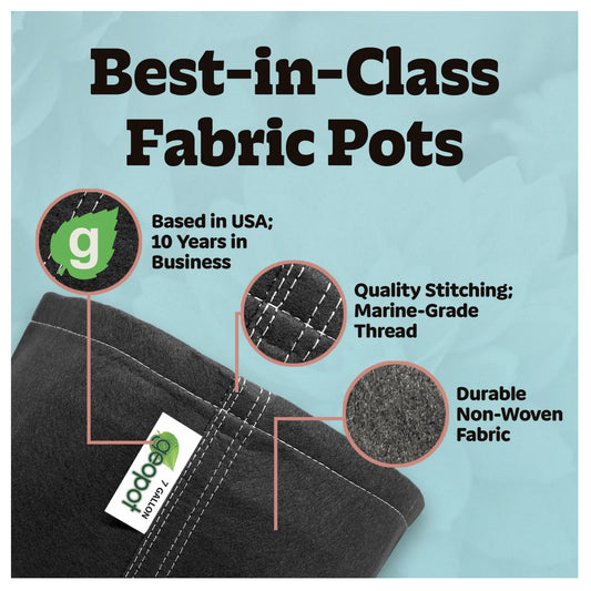 Geopot Self-Supporting Square Bottom fabric pots