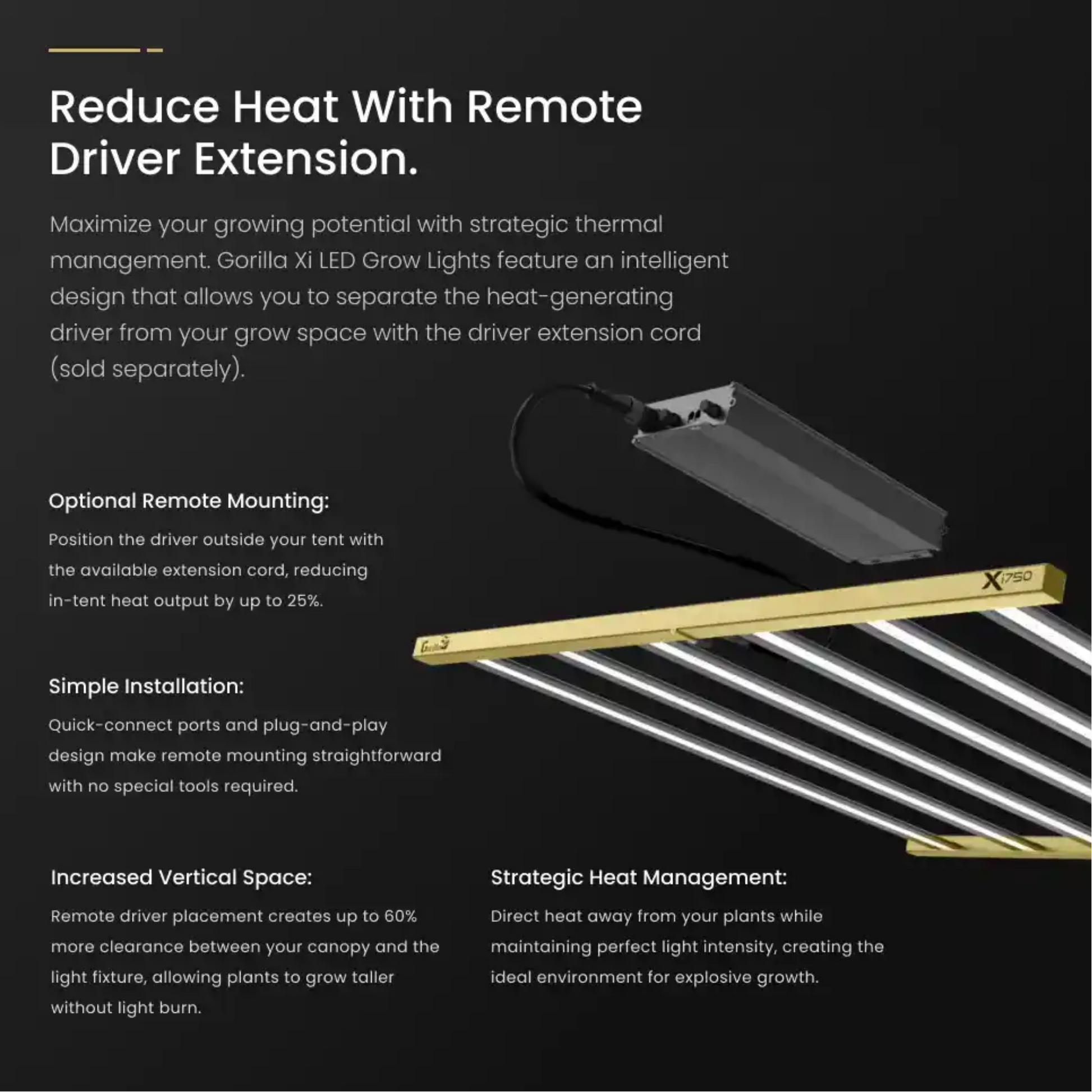 Gorilla LED Grow Light remote driver extension