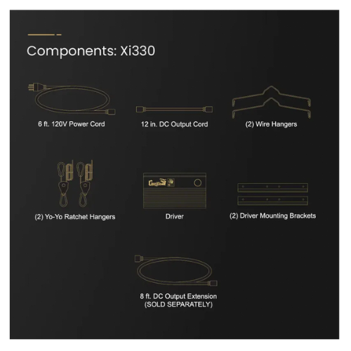Gorilla Xi330 LED Grow Light components