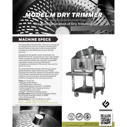GreenBroz Model M Dry Trimmer specs