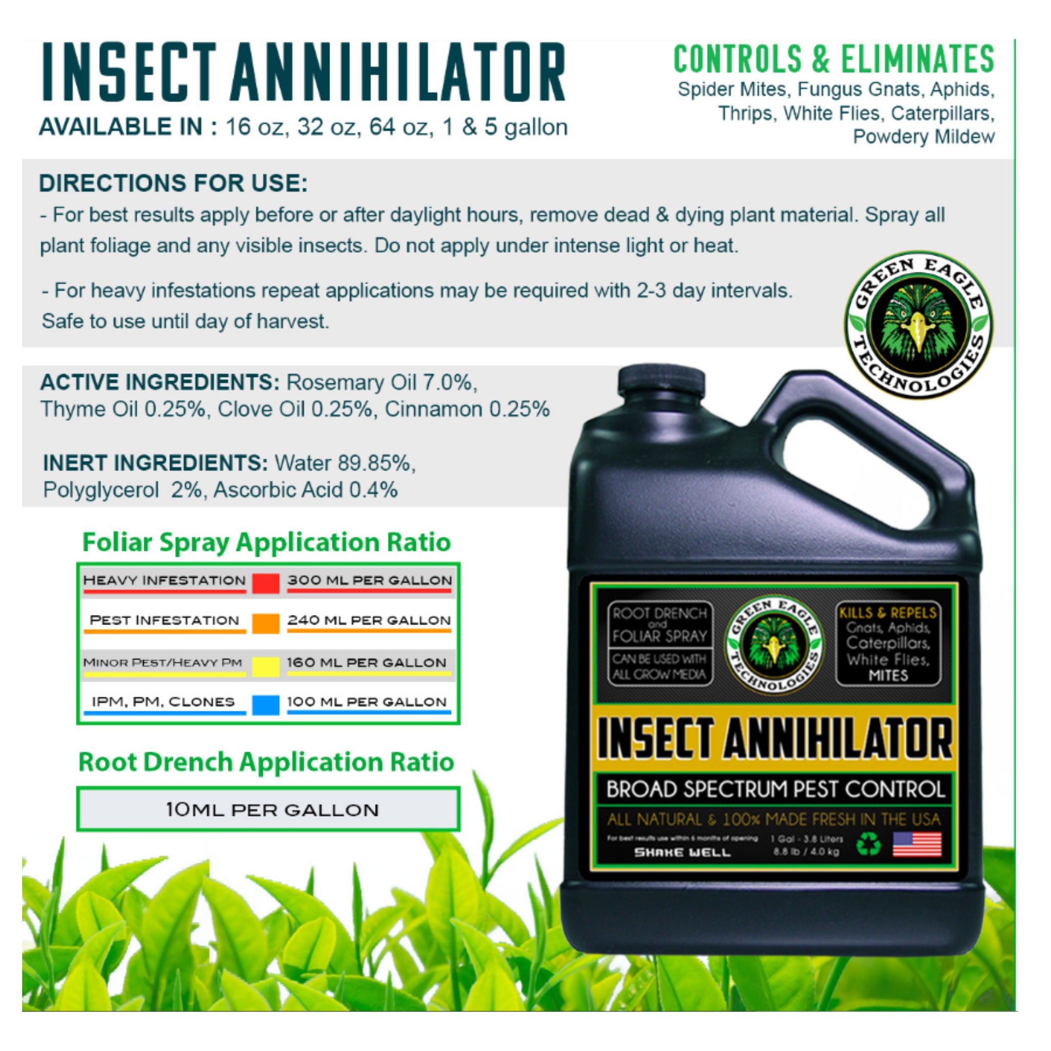 take down garden spray per gallon Green Eagle - Insect Annihilator