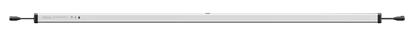 GroPros Side Profile. It looks like a long metal rod with a central cylindrical component and two smaller cylindrical ends on a white background
